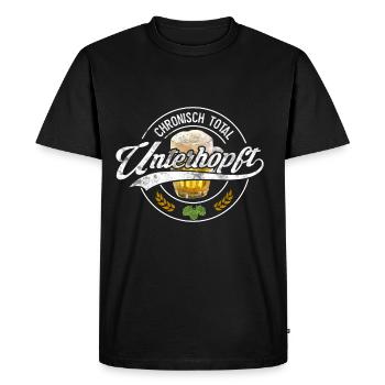 Boisson assoiffée de bière vintage chroniquement sous-houblonnée - T-shirt Premium bio Homme - noir - Devant - Nico (187cm)