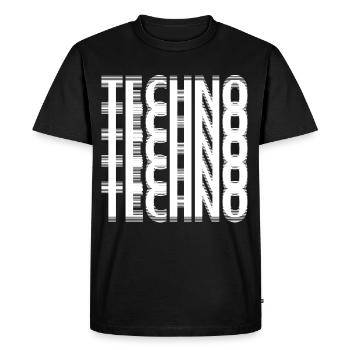 Techno - T-shirt Premium bio Homme - noir - Devant - Nico (187cm)