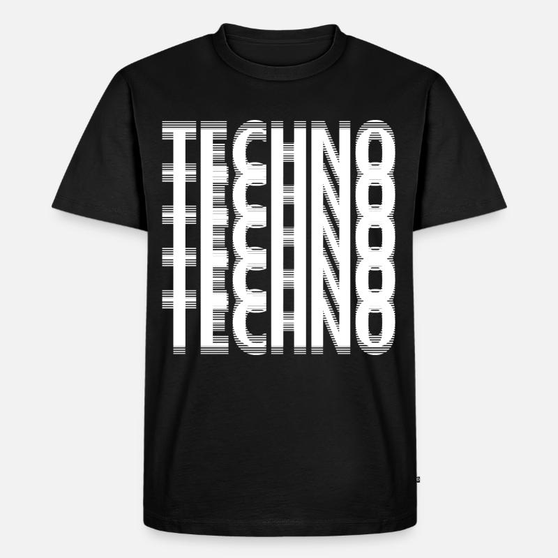 Techno - Männer Premium Bio T-Shirt - Schwarz