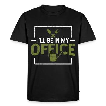 bureau jardinier - T-shirt Premium bio Homme - noir - Devant - Nico (187cm)