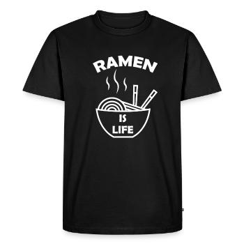 Ramen noodles is life - Men's Premium Organic T-Shirt - black - Front - Nico (187cm)