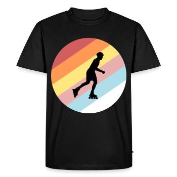 Roller - T-shirt Premium bio Homme - noir - Devant - Nico (187cm)