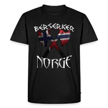 Berserker Norge Norvège - T-shirt Premium bio Homme - noir - Devant - Nico (187cm)