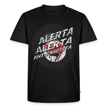 Antifa Billiard Alerta Alerta - Men's Premium Organic T-Shirt - black - Front - Nico (187cm)