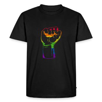 Human Rights - Men's Premium Organic T-Shirt - black - Front - Nico (187cm)