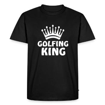 Golfeur roi couronne golf golf golf sport terrain de golf - T-shirt Premium bio Homme - noir - Devant - Nico (187cm)