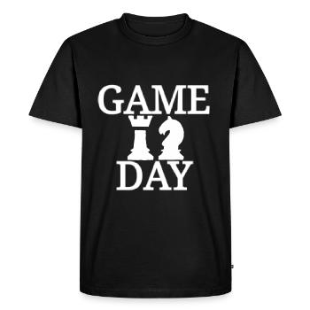 Jeu d'échecs Day Chess - T-shirt Premium bio Homme - noir - Devant - Nico (187cm)