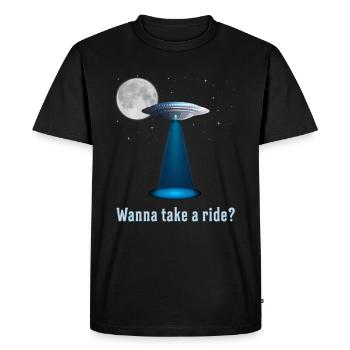Alien Aliens Ufo Space Space Gift Idea - Men's Premium Organic T-Shirt - black - Front - Nico (187cm)