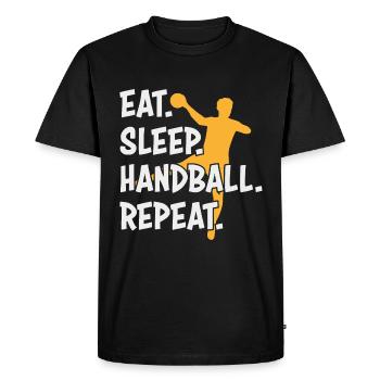 Handball Handballer Gift - Men's Premium Organic T-Shirt - black - Front - Nico (187cm)