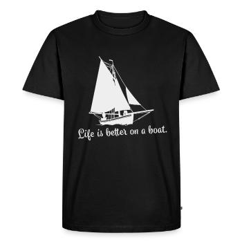 Voilier à voile - T-shirt Premium bio Homme - noir - Devant - Nico (187cm)