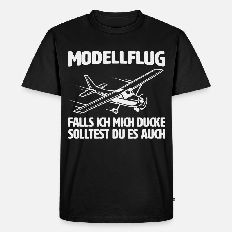 Modellflug RC Flugzeug Modellflieger - Männer Premium Bio T-Shirt - Schwarz