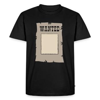 Recherché prison criminelle - T-shirt Premium bio Homme - noir - Devant - Nico (187cm)