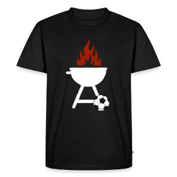 Gril de football gril de football griller le football - T-shirt Premium bio Homme - noir - Devant - Nico (187cm)