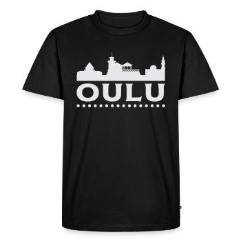 Oulu Finlande vacances ville cadeau sort Cool - T-shirt Premium bio Homme - noir - Devant - Nico (187cm)