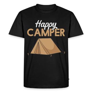 Tente Happy Camper - J'aime le camping - T-shirt Premium bio Homme - noir - Devant - Nico (187cm)