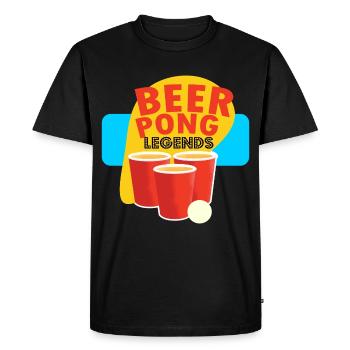 Bière-pong - T-shirt Premium bio Homme - noir - Devant - Nico (187cm)
