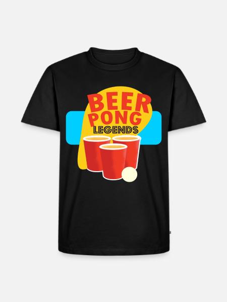 Beerpong - Männer Premium Bio T-Shirt - Schwarz