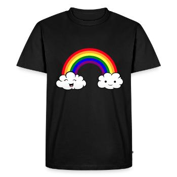 LGBT Rainbow - T-shirt Premium bio Homme - noir - Devant - Nico (187cm)