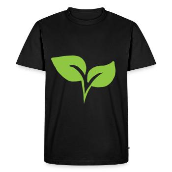 Plante nature feuille plante feuille cadeau - T-shirt Premium bio Homme - noir - Devant - Nico (187cm)
