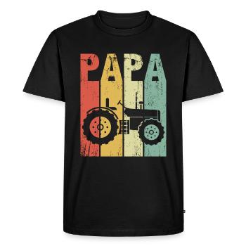 Tractor dad farmer tractor - Men's Premium Organic T-Shirt - black - Front - Nico (187cm)