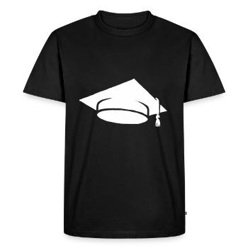Chapeau d'étudiant diplômé - T-shirt Premium bio Homme - noir - Devant - Nico (187cm)