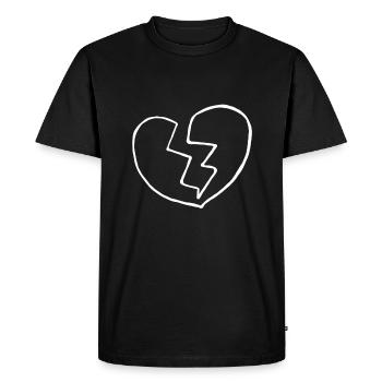 Breakup gift Broken heart hurts love - Men's Premium Organic T-Shirt - black - Front - Nico (187cm)