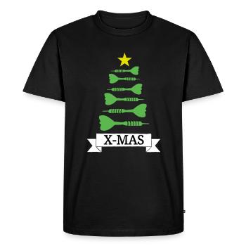Christmas Dart Dart Darts Darts X-Mas - Men's Premium Organic T-Shirt - black - Front - Nico (187cm)