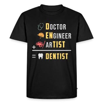 Dentiste Dents Dentiste dentistes idée cadeau - T-shirt Premium bio Homme - noir - Devant - Nico (187cm)