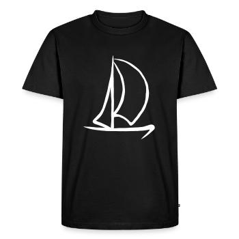 Voile voile navire capitaine bateau marin - T-shirt Premium bio Homme - noir - Devant - Nico (187cm)