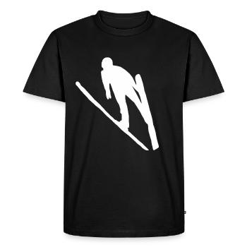 Saut à ski ski ski volant saut à ski sport d'hiver - T-shirt Premium bio Homme - noir - Devant - Nico (187cm)