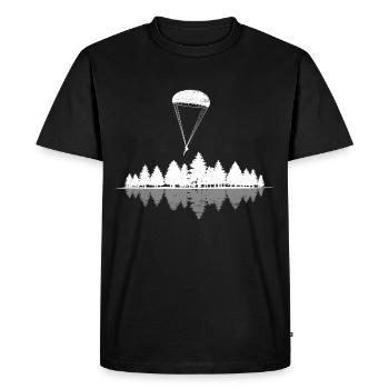 Paragliding Paragliding Paragliding Retro - Men's Premium Organic T-Shirt - black - Front - Nico (187cm)