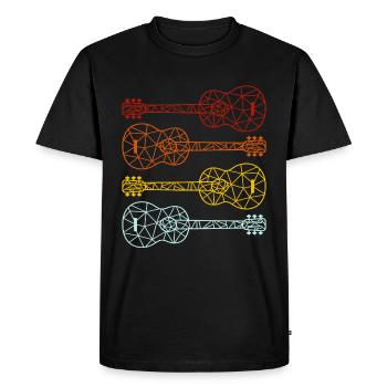 Guitar gift idea guitarist guitar player - Men's Premium Organic T-Shirt - black - Front - Nico (187cm)