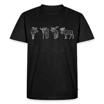 Moose gift idea Moose Norway Sweden nature - Men's Premium Organic T-Shirt - black - Front - Nico (187cm)