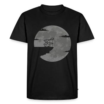 Idée cadeau Roller Coaster Parcs d'attractions de la pleine lune - T-shirt Premium bio Homme - noir - Devant - Nico (187cm)