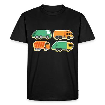 Élimination des ordures idée cadeau éboueur élimination des déchets - T-shirt Premium bio Homme - noir - Devant - Nico (187cm)