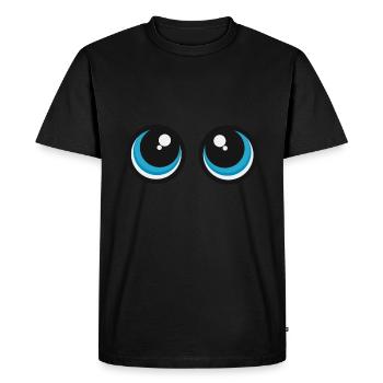 yeux mignons expressions faciales joli bébé look cadeau - T-shirt Premium bio Homme - noir - Devant - Nico (187cm)