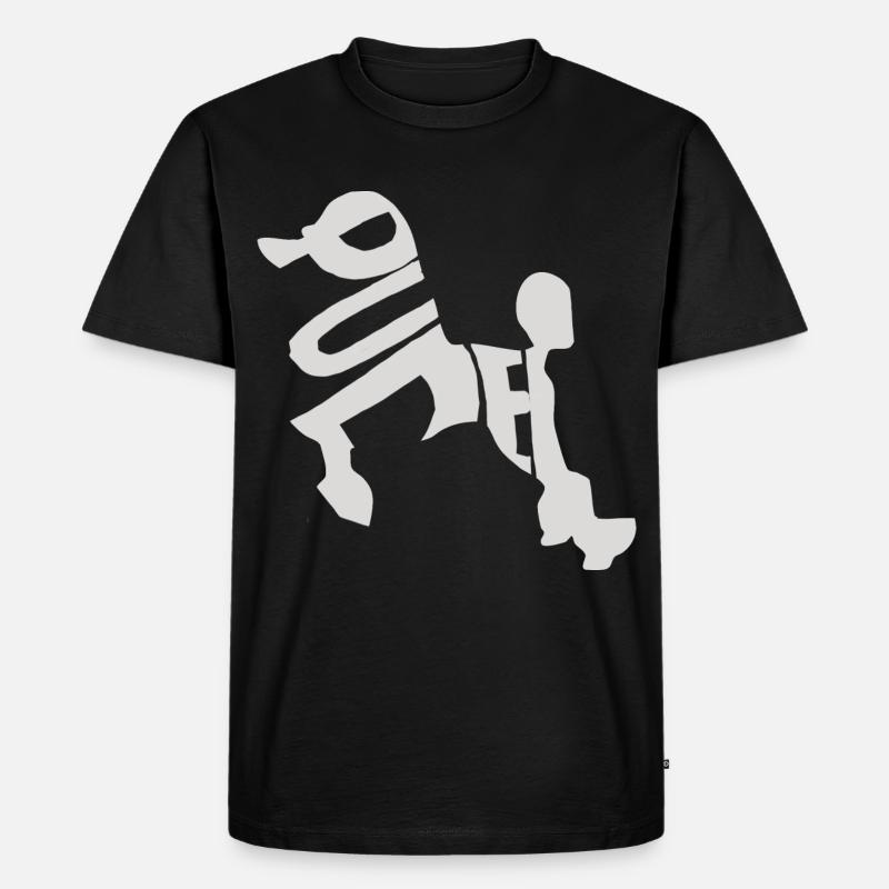 Pudel - Männer Premium Bio T-Shirt - Schwarz