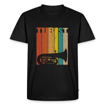 Tuba tuba player tuba player brass instrument music - Men's Premium Organic T-Shirt - black - Front - Nico (187cm)