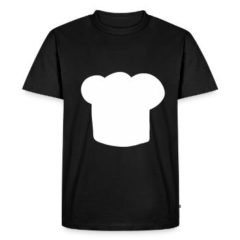 Chapeau de chef cuisinier boulanger passe-temps - T-shirt Premium bio Homme - noir - Devant - Nico (187cm)