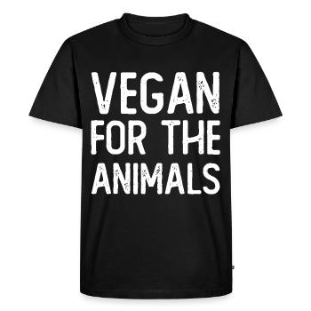 Vegan pour les animaux. - T-shirt Premium bio Homme - noir - Devant - Nico (187cm)