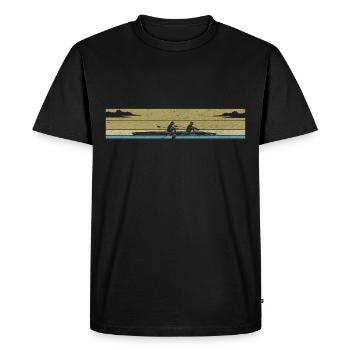 Idée cadeau aviron paddling aviron kayak - T-shirt Premium bio Homme - noir - Devant - Nico (187cm)