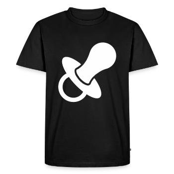 Sucette cadeau enfant en bas âge bébé grossesse - T-shirt Premium bio Homme - noir - Devant - Nico (187cm)