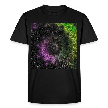 Fractale # 65_2 Quantité de Mandelbrot - T-shirt Premium bio Homme - noir - Devant - Nico (187cm)