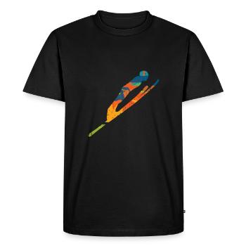 Ski jumping ski jumping ski jumping ski jump - Men's Premium Organic T-Shirt - black - Front - Nico (187cm)