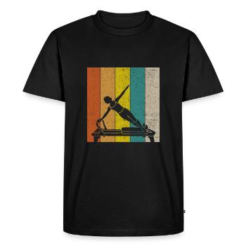 Pilates Yoga Spiritualité Ésotérisme Méditation - T-shirt Premium bio Homme - noir - Devant - Nico (187cm)
