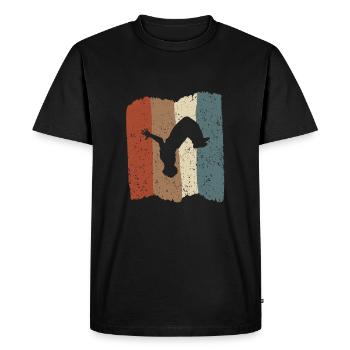 Parkour Freerunning Parcour Freerunner - T-shirt Premium bio Homme - noir - Devant - Nico (187cm)