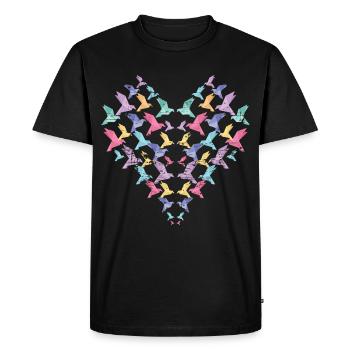 Origami - T-shirt Premium bio Homme - noir - Devant - Nico (187cm)