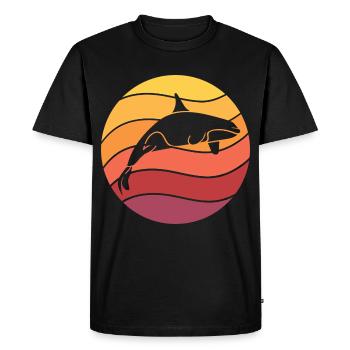 Orca Vintage Whale Animal Killer Whale Dolphin Gift - Men's Premium Organic T-Shirt - black - Front - Nico (187cm)