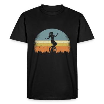 Monocyclisme monocycliste Monocycliste Monocyclisme Monocyclisme - T-shirt Premium bio Homme - noir - Devant - Nico (187cm)