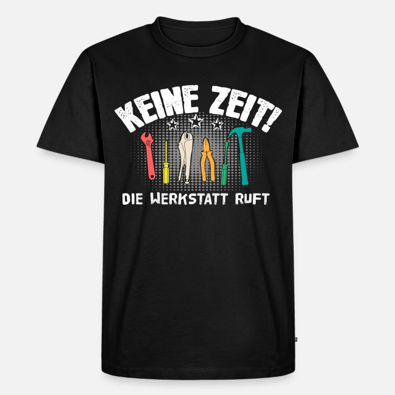 Die Werkstatt ruft - Männer Premium Bio T-Shirt - Schwarz